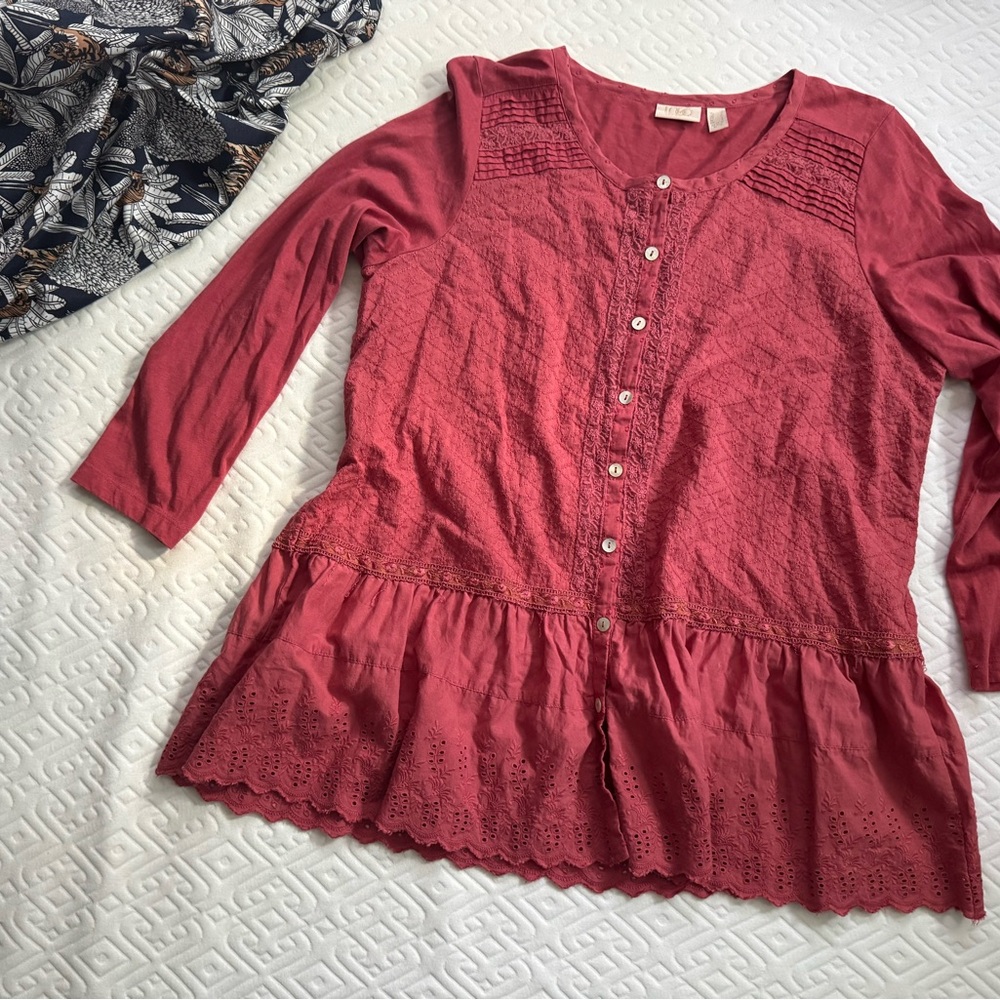 Lavish Cranberry  Blouse